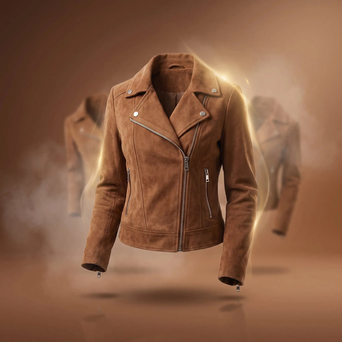 Zip-up Lapel Jacket With Pockets Ins Fashion Long Sleeve Short Tops Women's Clothing Velora