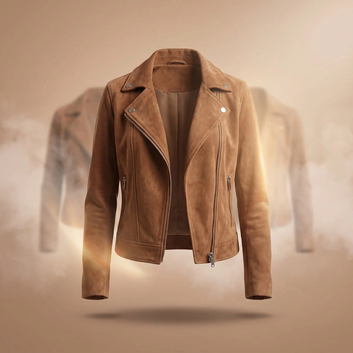 Zip-up Lapel Jacket With Pockets Ins Fashion Long Sleeve Short Tops Women's Clothing Velora